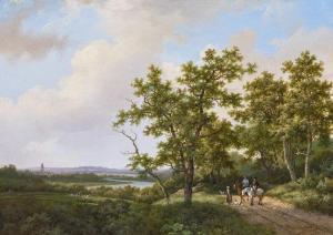 Adrianus Koekkoek Marianus - Vast Dutch Riverscape