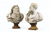 MARINALI Orazio il Vecchio Busts Of Democritus And Heraclitus MARINALI Orazio il Vecchio Busts Of Democritus And Heraclitus