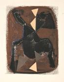 MARINI Marino Le Cavalier Noir (folie). 1962. MARINI Marino Le Cavalier Noir (folie). 1962.