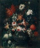 MARIO DEI FIORI Mario Nuzzi Werkstatt/bottega Di Ein Blumenstrauß In Einer Vase MARIO DEI FIORI Mario Nuzzi Werkstatt/bottega Di Ein Blumenstrauß In Einer Vase