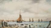 MARKES Richmond Shipping Off Leigh-on-sea, Signed 'r. Markes' , Watercolour, 6? X 11?in. , Together With A Portrait Of The Steam Vessel Soho By James Miller Huggins MARKES Richmond Shipping Off Leigh-on-sea, Signed 'r. Markes' , Watercolour, 6? X 11?in. , Together With A Portrait Of The Steam Vessel Soho By James Miller Huggins