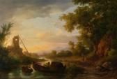MARKO Karl II Italienische Flusslandschaft Mit Fischern MARKO Karl II Italienische Flusslandschaft Mit Fischern