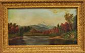 MARPLE William Lewis Landscape Vista With Lake And Snow-capped Peaks MARPLE William Lewis Landscape Vista With Lake And Snow-capped Peaks