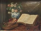 Marquizot Nature Morte À La Palette Et Au Livre Marquizot Nature Morte À La Palette Et Au Livre