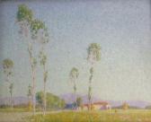 MARSTON Reginald St. Clair Landscape With Trees, Buildings And Hills MARSTON Reginald St. Clair Landscape With Trees, Buildings And Hills