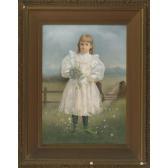 martin grace s. Young Girl By A Rail Fence martin grace s. Young Girl By A Rail Fence