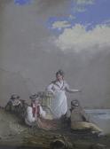 MARTIN Henry Scottish And French Fishermen On The Shore MARTIN Henry Scottish And French Fishermen On The Shore