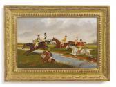MARTIN Sylvester Saddling Up, Neck And Neck, Crossing The Brook, And Over The Wall MARTIN Sylvester Saddling Up, Neck And Neck, Crossing The Brook, And Over The Wall