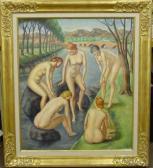 MARTINELLI Nicholas Bathers In A Classical Landscape MARTINELLI Nicholas Bathers In A Classical Landscape