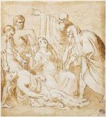 Martini Pietro Antonio A Woman Lamenting The Death Of A Young Man, Surrounded By Men Martini Pietro Antonio A Woman Lamenting The Death Of A Young Man, Surrounded By Men