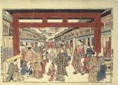 MASANOBU Okumura Shin Yoshiwara Daimonguchi Uki-e Kongen MASANOBU Okumura Shin Yoshiwara Daimonguchi Uki-e Kongen