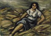 MASEREEL Frans Sitzende Frau MASEREEL Frans Sitzende Frau