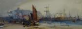 MASON Frank Henry Unloading Fishing Boats On The Foreshore Scarborough MASON Frank Henry Unloading Fishing Boats On The Foreshore Scarborough