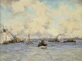 MASTENBROEK van Johann Hendrik A Busy Harbor MASTENBROEK van Johann Hendrik A Busy Harbor