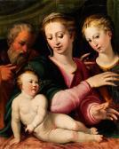 MASTER OF THE LEGEND OF THE MAGDALENE Die Heilige Familie Mit Einer Jungen Heiligen Märtyrerin MASTER OF THE LEGEND OF THE MAGDALENE Die Heilige Familie Mit Einer Jungen Heiligen Märtyrerin