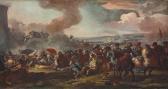 MASTURZIO Marzio A Cavalry Skirmish, With A City Engulfed In Flames Beyond MASTURZIO Marzio A Cavalry Skirmish, With A City Engulfed In Flames Beyond