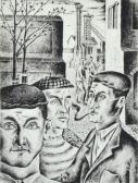 MATHAUSER V Illustration For Karel Vokác's Book Of Poetry Utkáno Z Dymu 1951 MATHAUSER V Illustration For Karel Vokác's Book Of Poetry Utkáno Z Dymu 1951