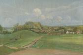 MATHIESIN H.J. Country Landscape With Dirt Road And Town MATHIESIN H.J. Country Landscape With Dirt Road And Town