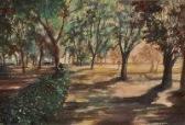 MATTHEWS Dawn Landscape With Avenue Of Trees MATTHEWS Dawn Landscape With Avenue Of Trees