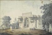 MATTHIAS SCHIFFER View Of An Indian Palace With Figures. MATTHIAS SCHIFFER View Of An Indian Palace With Figures.