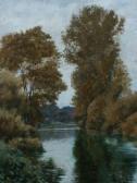 MAUGUIERE ALBERT Along A River In Clamecy, Nievre, Burgundy, France MAUGUIERE ALBERT Along A River In Clamecy, Nievre, Burgundy, France