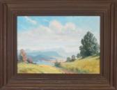 MAURER Hermann Weite Dunstige Landschaft Mit Blick Zum Wettersteingebirge MAURER Hermann Weite Dunstige Landschaft Mit Blick Zum Wettersteingebirge
