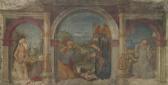 MAVEOLO DA CAZANO The Nativity With St. Jerome And St. Francis Of Assisi Receiving The Stigmata (fresco From The Court Of The Casa Lanfranchi) MAVEOLO DA CAZANO The Nativity With St. Jerome And St. Francis Of Assisi Receiving The Stigmata (fresco From The Court Of The Casa Lanfranchi)