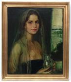MAX Corneille Lady Wearing A Diaphanous Head Scarf.... MAX Corneille Lady Wearing A Diaphanous Head Scarf....