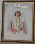 MAYGER L.E. Half Length Portrait Of A Lady Seated On A Chair Draped With A Fur-edged Cape MAYGER L.E. Half Length Portrait Of A Lady Seated On A Chair Draped With A Fur-edged Cape