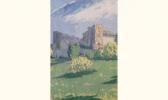 MAZELLIER Maurice Château Dans La Drôme, Circa 1920-25 MAZELLIER Maurice Château Dans La Drôme, Circa 1920-25