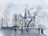 MAZERAN Anthime Notre Dame Par Temps De Pluie MAZERAN Anthime Notre Dame Par Temps De Pluie