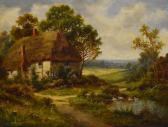MC KINLEY Susan Rural Landscape With Thatched Cottage MC KINLEY Susan Rural Landscape With Thatched Cottage