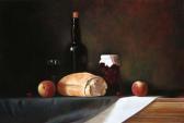 MCALLISTER Ian Still Life With Bread And Peaches MCALLISTER Ian Still Life With Bread And Peaches