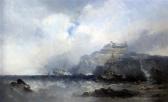 MCALPINE William Bamburgh Castle With Ships Wrecking On The Shore MCALPINE William Bamburgh Castle With Ships Wrecking On The Shore