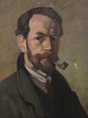 MCBIRNEY John Self Portrait With Pipe MCBIRNEY John Self Portrait With Pipe