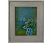 MCCARTHY PETER Flowers With Sail Boat MCCARTHY PETER Flowers With Sail Boat