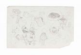 MCCARTNEY Paul 24 Cartoon Doodles Of Heads MCCARTNEY Paul 24 Cartoon Doodles Of Heads