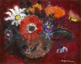 McCLURE David Flowers On A Crimson Ground McCLURE David Flowers On A Crimson Ground