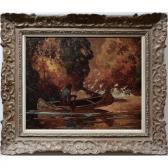 McCREA Harold Wellington Trapper In Canoe McCREA Harold Wellington Trapper In Canoe
