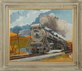 McDONNELL Arch A Locomotive In A Fall Landscape, Depicting Engine 703 Steaming Through A Vibrant Fall Landscape McDONNELL Arch A Locomotive In A Fall Landscape, Depicting Engine 703 Steaming Through A Vibrant Fall Landscape