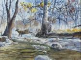 MCGAUGHY CLAY Landscape With Stag MCGAUGHY CLAY Landscape With Stag
