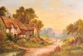 McKinley C. "kings Estate, Sandringham", A Shepherd Leading His Flock Along A Path With A Cottage And Pond Nearby McKinley C. "kings Estate, Sandringham", A Shepherd Leading His Flock Along A Path With A Cottage And Pond Nearby
