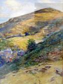 MCQUEEN MOYES J Hill Scene With Village In The Valley MCQUEEN MOYES J Hill Scene With Village In The Valley