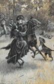 MEARS William E. Man On Horseback Rescuing Indian Maiden In The Midst Of Battle. MEARS William E. Man On Horseback Rescuing Indian Maiden In The Midst Of Battle.