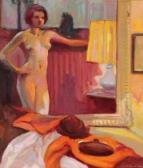 MEAUX SAINT MARC ANDRE Model Standing In Front Of Mirror MEAUX SAINT MARC ANDRE Model Standing In Front Of Mirror