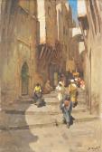 MECATTI Dario Promeneurs Dans La Casbah MECATTI Dario Promeneurs Dans La Casbah