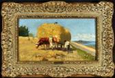 MEISSNER Ernst Adolf Heuernte Mit Ochsengespann Am Chiemsee MEISSNER Ernst Adolf Heuernte Mit Ochsengespann Am Chiemsee
