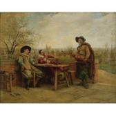 MEISSONIER Jean-Charles Springtime On The Terrace MEISSONIER Jean-Charles Springtime On The Terrace