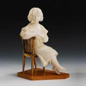 MELANI SALVATORE Alabaster-mädchen Auf Messing-stuhl MELANI SALVATORE Alabaster-mädchen Auf Messing-stuhl