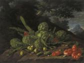 MELENDEZ Luis Artichokes And Tomatoes In A Landscape MELENDEZ Luis Artichokes And Tomatoes In A Landscape